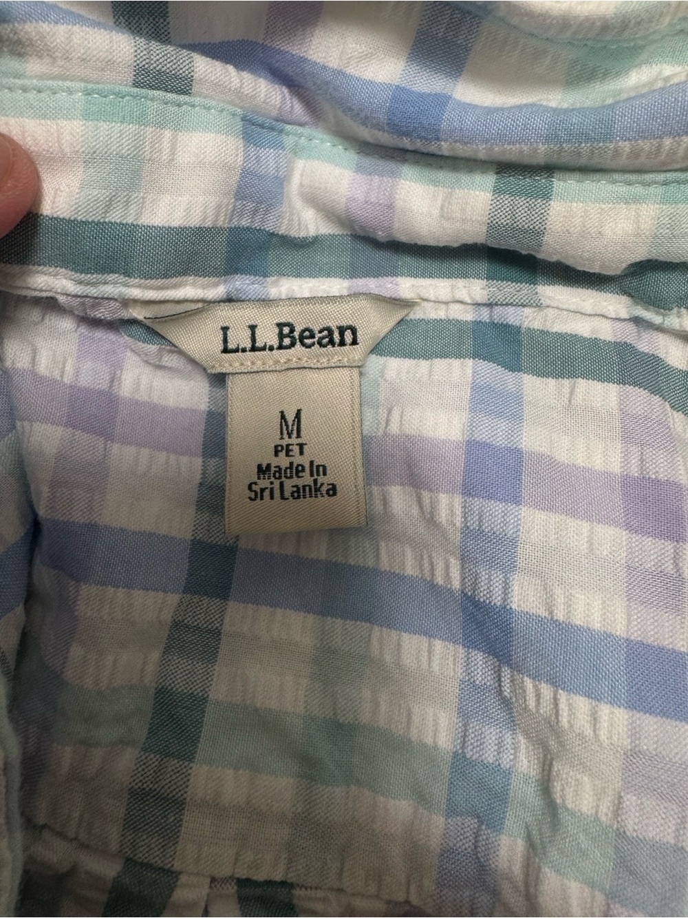 L.L.Bean Women's Vacationland Seersucker Shirt - Picture 7 of 7